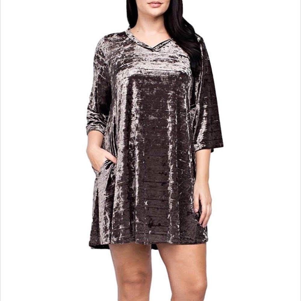 💥SOLD OUT!💥NWT Plus Size Velvet Fit and Flare